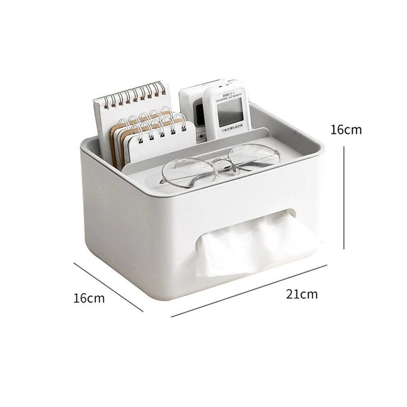 Servetėlių dėžutės Daugiafunkcinės servetėlių dėžutės dangtelis Servetėlių laikiklis Namų biuras Nuotolinio valdymo pultelis laikymo servetėlės Dėklas Rašomojo stalo organizatorius