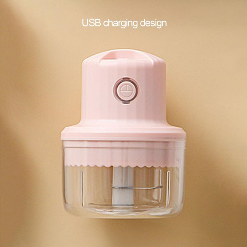 Mașină de tocat usturoi electric din oțel inoxidabil cu încărcare USB Tocător de usturoi Mini mașină de tocat carne electrică portabilă reîncărcabilă fierbinte