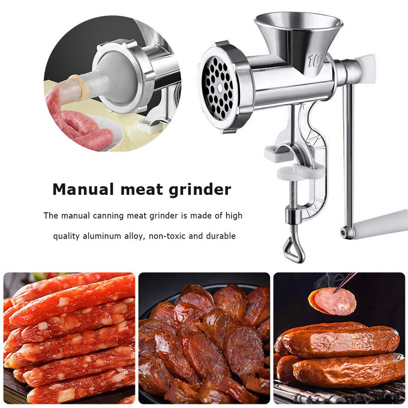 Mașină de tocat carne manuală, cârnați, preparate cu tăiței, accesorii portabile pentru preparare, mașină de tocat paste, manivelă, bucătărie de casă, unelte de gătit