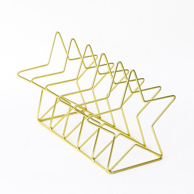 Fém könyvtároló állványok Nordic Heart House formájú könyvtartó Nem összecsukható polc Magazin irattartó irattartó Irodaszervező