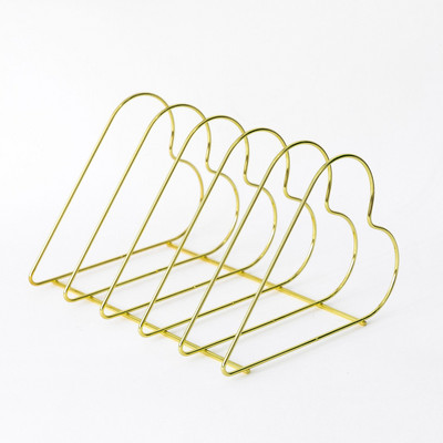 Fém könyvtároló állványok Nordic Heart House formájú könyvtartó Nem összecsukható polc Magazin irattartó irattartó Irodaszervező