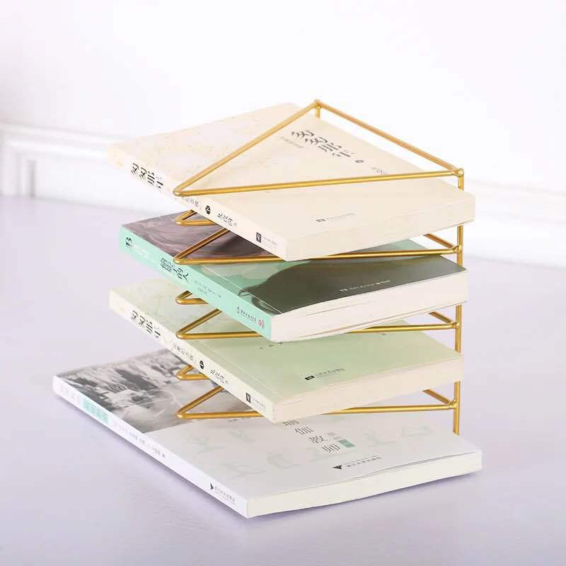 Fém könyvtároló állványok Nordic Heart House formájú könyvtartó Nem összecsukható polc Magazin irattartó irattartó Irodaszervező