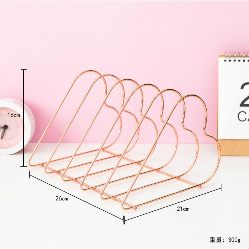 Fém könyvtároló állványok Nordic Heart House formájú könyvtartó Nem összecsukható polc Magazin irattartó irattartó Irodaszervező