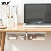 2 stiliaus kosmetikos papuošalų dėžutė po rašomuoju stalu. Maža nematoma stalčiaus dėžutė, skirta raštinės reikmenims