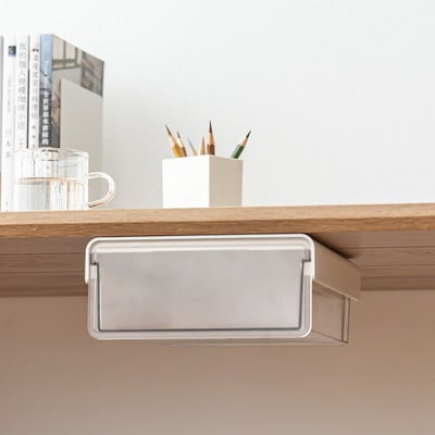 2 stiliaus kosmetikos papuošalų dėžutė po rašomuoju stalu. Maža nematoma stalčiaus dėžutė, skirta raštinės reikmenims