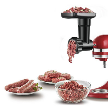 COOLCOOK Висококачествена приставка за смилане на месо за храна KitchenAid Стоящ миксер - Включени 2 тръби за пълнене на колбаси