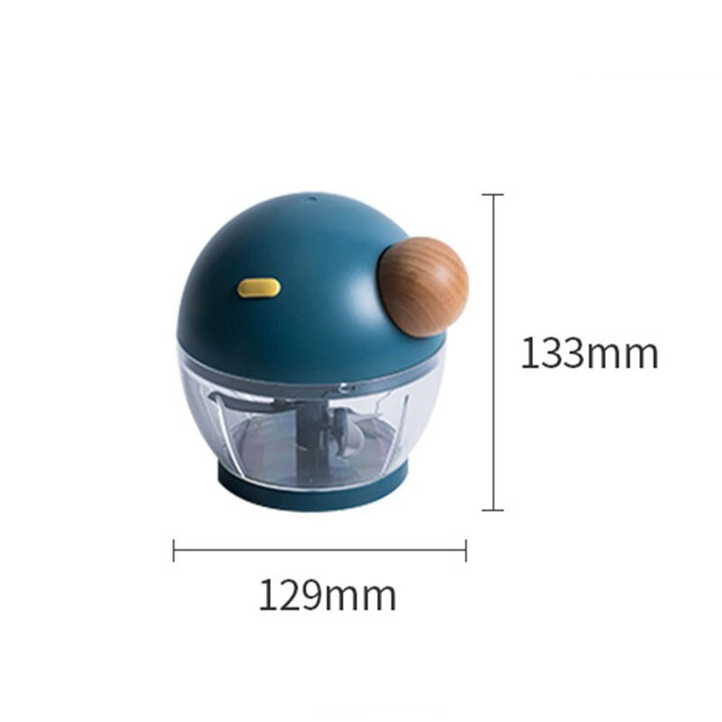 Új 500 ml-es Húsdaráló Fokhagyma Mini gombóc Töltelék Műanyag Pull Keverős Zöldségdaráló Daráló Turmix Aprító U3