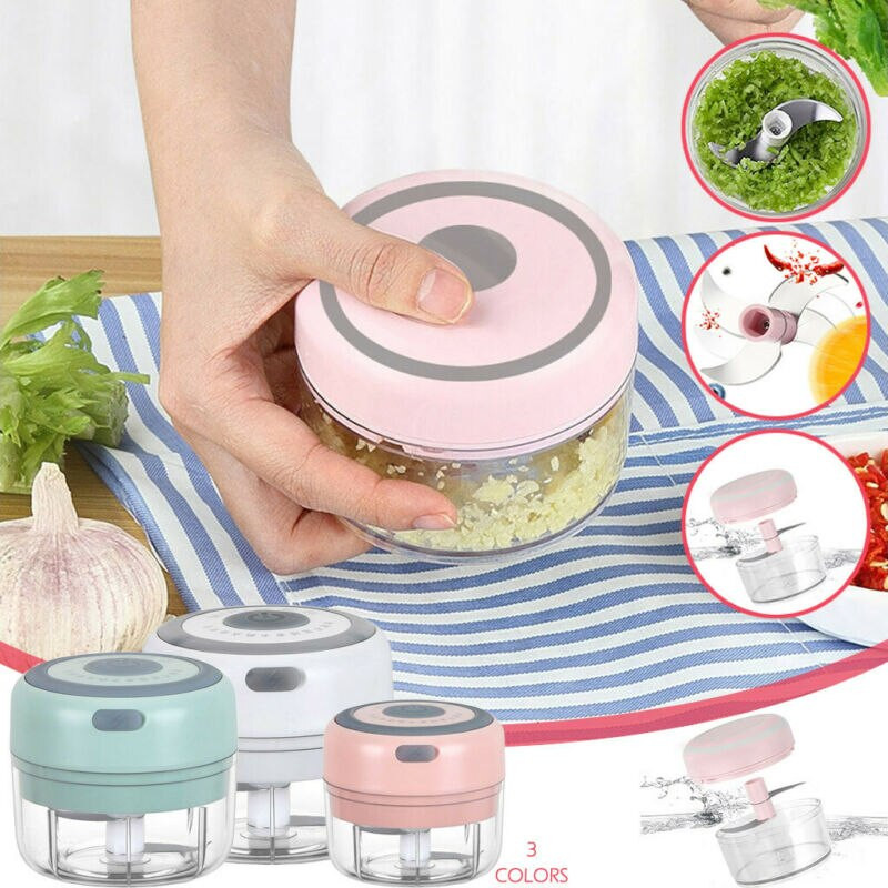 Mini tocător electric de mâncare pentru usturoi, ghimbir, zdrobitor de legume Cutter, blender de alimente