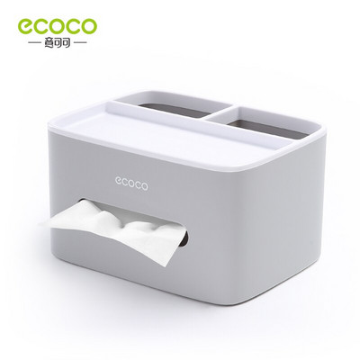 ECOCO többfunkciós távirányítós tárolószövet doboz kreatív egyszerű, könnyű luxus fiókos háztartási nappali étkezőhöz
