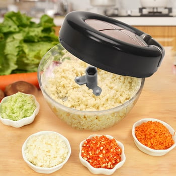 Εγχειρίδιο 3 Knife Multi-functional Vegetable Chopper Meat Grinder Garlic Blender Kitchen Tool Kitchen