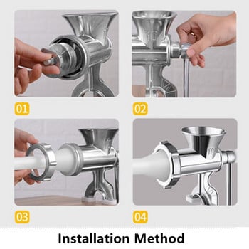 Машина за колбаси Домакинска ръчна месомелачка Ръчно изработена домашна мелница за чушки Преносим чопър Кухня Издръжлив инструмент