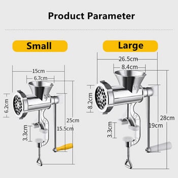 Μηχανή λουκάνικων Οικιακό χειροκίνητο Μύλος Κρέατος Χειροποίητος Σπιτικός Μύλος Πιπεριάς Φορητός κόφτης Κουζίνας Ανθεκτικό Εργαλείο