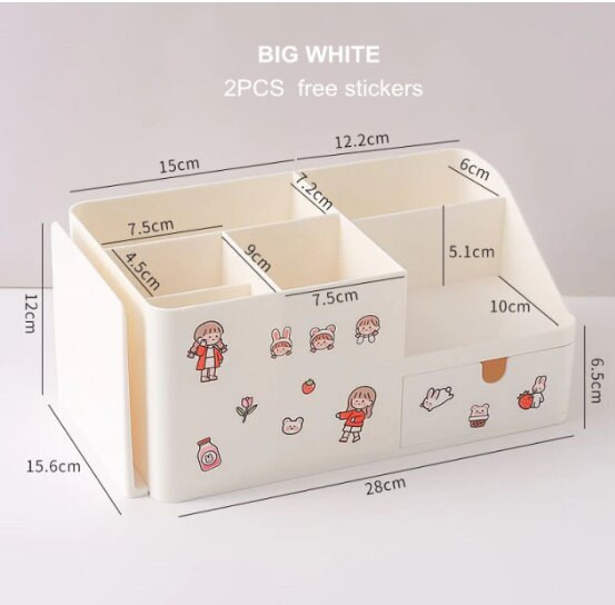 Nou ABS Birou Birou Organizator Coșuri Suport de depozitare Creion de birou Articole diverse Cutie extensibilă Papetarie Rechizite școlare de birou