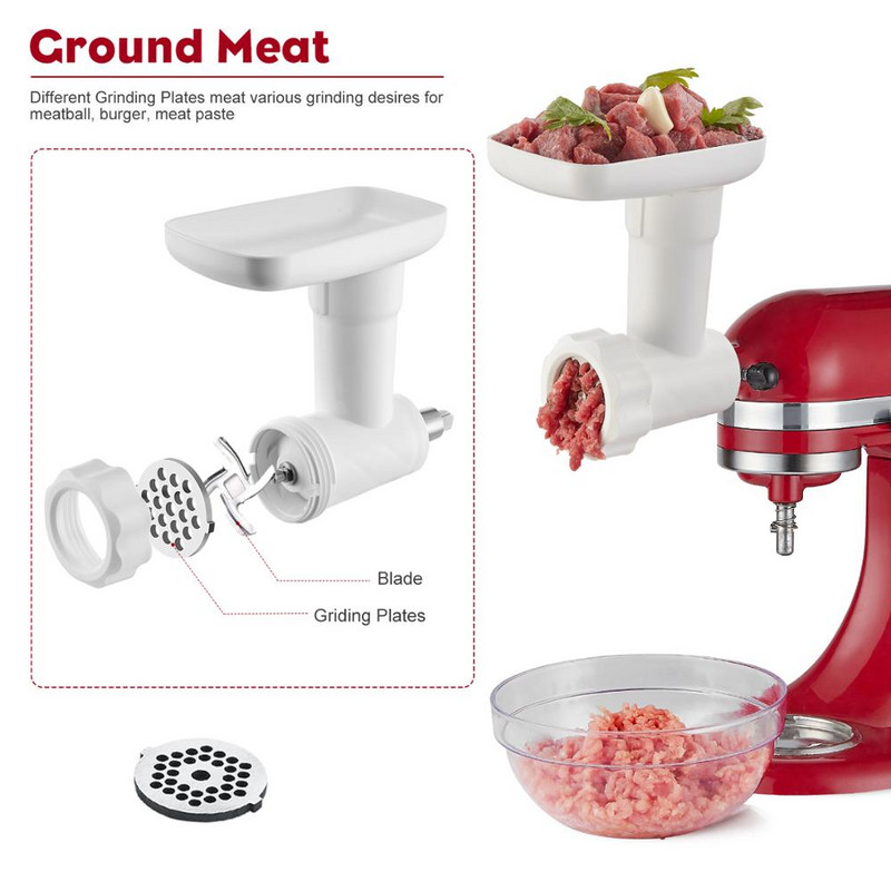 kiváló minőségű élelmiszerdaráló-tartozék a Kitchenaid állványos keverőkhöz, mint húsdaráló tartozék, beleértve a kolbásztöltő csöveket