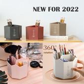 Завъртане на 360 градуса Органайзери за бюро Органайзер за съхранение Ecoco Home Office Държач за писалка Стойка за химикалки Консумативи за почистване Канцеларски материали