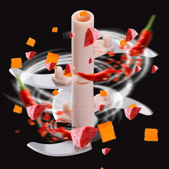 Високоскоростна ръчна мелничка за месо и зеленчуци Машина за пасиране на храни 900ML Мултифункционален дизайн Зеленчуци Плодове Twist Шредер