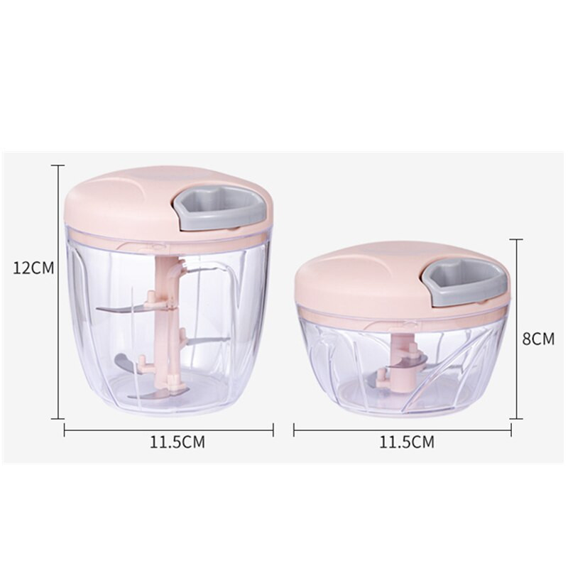 Tocator manual de tocat carne si legume de mare viteza, masina de amestecare, 900 ml, design multifunctional, tocator de legume si fructe.