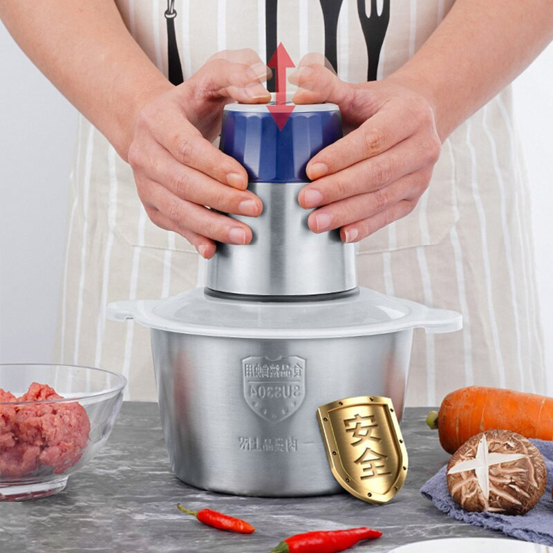 Elektrinė mėsmalė Buitinė daugiafunkcė česnakų skustukas kukulių įdarų gaminimo maišytuvas Auksinio kiaušinio kūdikių maisto gaminimo mašina