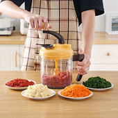 Mașină de tocat carne manuală puternică de uz casnic Tocător de mâncare cu putere manuală Tocator de tocat Mixer Blender pentru a toca carnea, fructele, legumele, tocatorul de usturoi