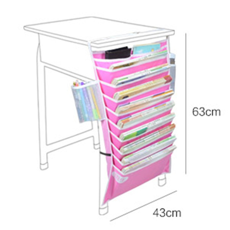 Oksfordo audinio stalo knygų brošiūrų laikiklis pakabinamas mokyklos mokinio laikymo stalas Sofos kėdės laikiklis dekoravimui prailginti