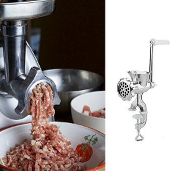 Χειροκίνητο χειροκίνητο κράμα αλουμινίου Μηχανή κρέατος λουκάνικου κιμά με επιτραπέζιο σφιγκτήρα Εργαλείο κουζίνας σπιτιού