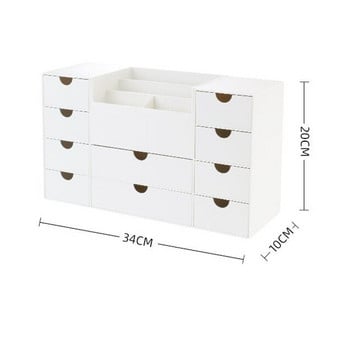 SDLP Desk Organizer Αποθήκευση με αφαιρούμενη μίνι θήκη 10 συρταριών Office Home Collection Αποθήκευση χαρτικών για φοιτητή