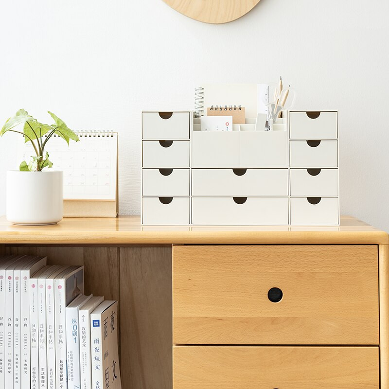 SDLP asztali rendszerező tároló kivehető mini 10 fiókos tartóval Irodai Otthoni Gyűjtemény Írószer tároló tanulóknak