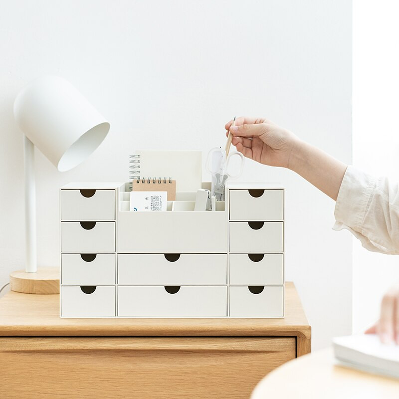 SDLP asztali rendszerező tároló kivehető mini 10 fiókos tartóval Irodai Otthoni Gyűjtemény Írószer tároló tanulóknak