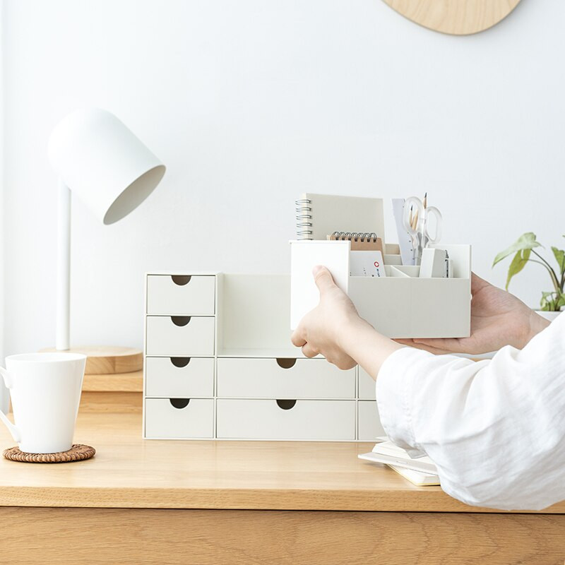 SDLP asztali rendszerező tároló kivehető mini 10 fiókos tartóval Irodai Otthoni Gyűjtemény Írószer tároló tanulóknak
