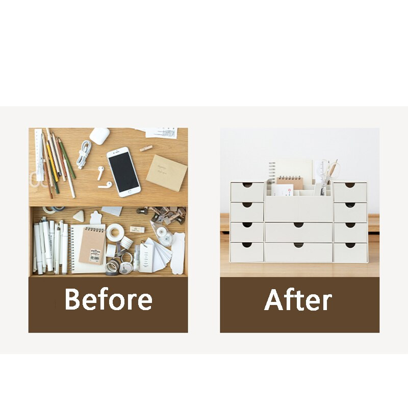 SDLP asztali rendszerező tároló kivehető mini 10 fiókos tartóval Irodai Otthoni Gyűjtemény Írószer tároló tanulóknak