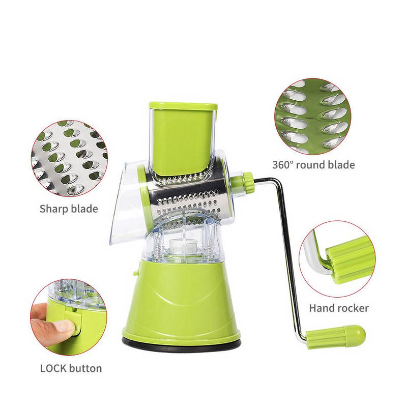 Daržovių pjaustytuvas Apvalus pjaustyklės trintuvas Bulvių morkų sūrio smulkintuvas Virtuvės kombainas Daržovių smulkintuvas virtuvės įtaisai Įrankis