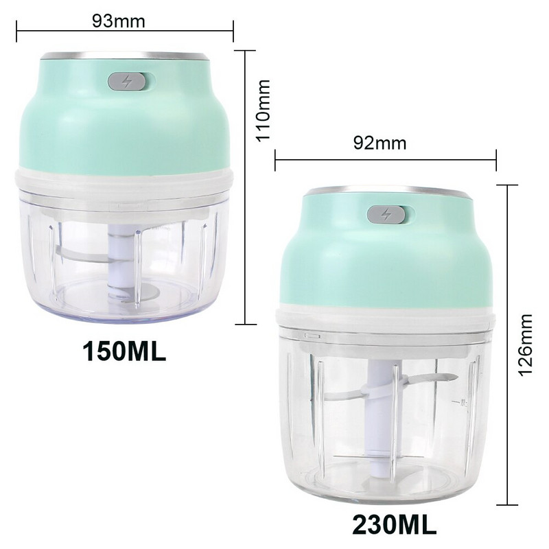 Élelmiszer Zöldség aprító Húsdaráló Fokhagyma Artifact Fokhagymanyomógép Elektromos fokhagyma Mini zúzott konyhai kütyü