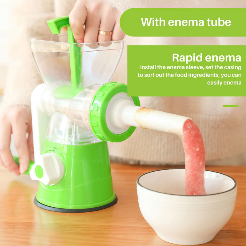 Kézi húsdaráló kolbászkészítő töltelék Otthoni beöntés eszköz Élelmiszer daráló kézi hajtókaros húsdaráló zöldség aprító turmixgép