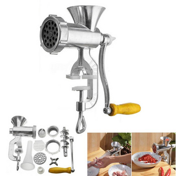 Χειροκίνητη Μηχανή Κρεατομηχανής & Πιάτα Μαγειρικής με Λουκάνικα Χειροκίνητα Gadgets Μαγειρικής Κιμάς Μηχανή ζυμαρικών Στροφή Εργαλεία μαγειρικής κουζίνας σπιτιού