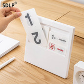 SDLP Calendar de birou cu card de numere 2 culori Suport pentru calendar pentru biroul de acasă Programator zilnic Planificator de masă Agenda anuală Organizare