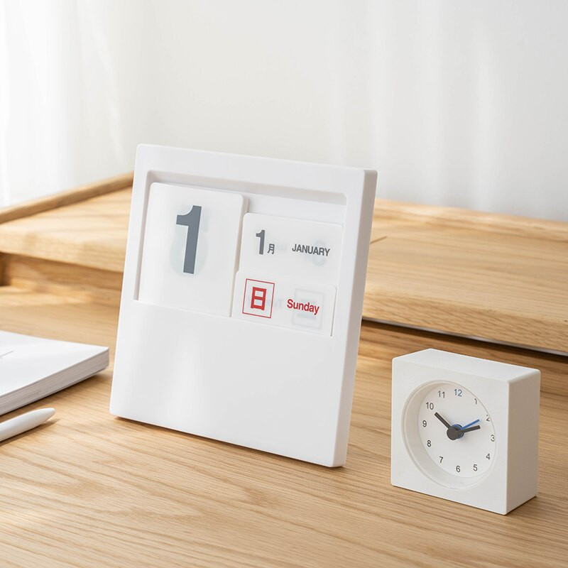 SDLP Calendar de birou cu card de numere 2 culori Suport pentru calendar pentru biroul de acasă Programator zilnic Planificator de masă Agenda anuală Organizare