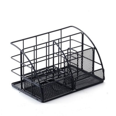 Cutie de depozitare pentru birou. Accesorii pentru articole de birou din metal din plasă de aur roz cu sertar pentru organizator de machiaj pentru biroul de acasă