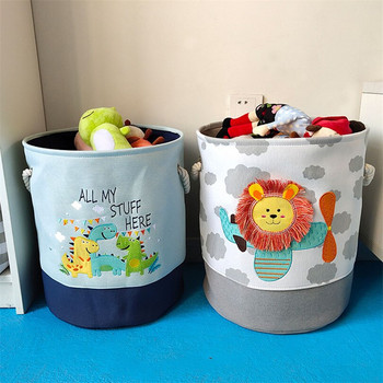 Сгъваема кошница за пране за мръсни дрехи за деца Бебе Детски играчки Платно Wasmand Голяма кошница за съхранение Офис Домашен органайзер