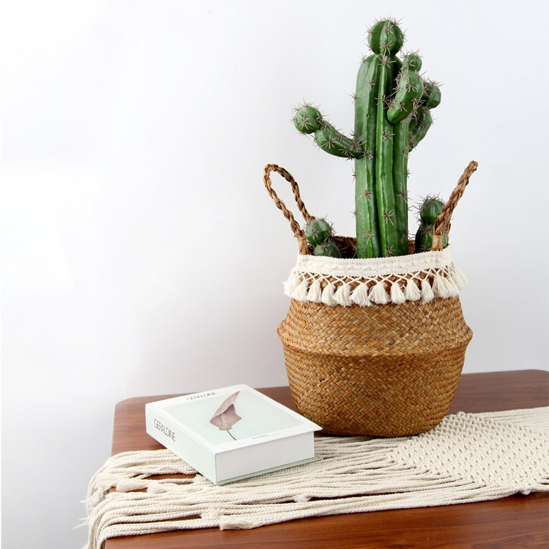 Nordic Simple Organizer Korv Hoiu Õlg Kootud Prügi Hoiu Korv Pitsikorv Kodukaunistuse tarvikud