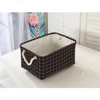 Stačiakampis Lininis audinys Skalbinių laikymo krepšelis Sulankstomas apatinis trikotažas Vaikams Žaislų Organizatorius Įvairios knygos Knygos Sandėliavimo dėžutė Namų organizavimas