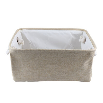 Stačiakampis Lininis audinys Skalbinių laikymo krepšelis Sulankstomas apatinis trikotažas Vaikams Žaislų Organizatorius Įvairios knygos Knygos Sandėliavimo dėžutė Namų organizavimas