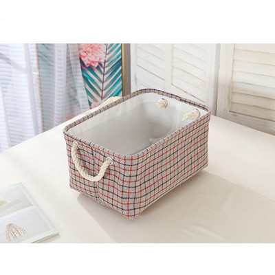 Stačiakampis Lininis audinys Skalbinių laikymo krepšelis Sulankstomas apatinis trikotažas Vaikams Žaislų Organizatorius Įvairios knygos Knygos Sandėliavimo dėžutė Namų organizavimas