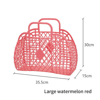 Голяма кошница за пране за баня Сгъваема мрежеста преносима пластмасова кошница за пране за баня Сглобете кошницата за пране Пазаруване за многократна употреба