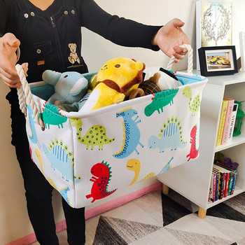 Дрехи Кошници за пране за дома Баня Котешка щампа Спестете място Домакински консумативи Кутия за съхранение на играчки Кофа за пране