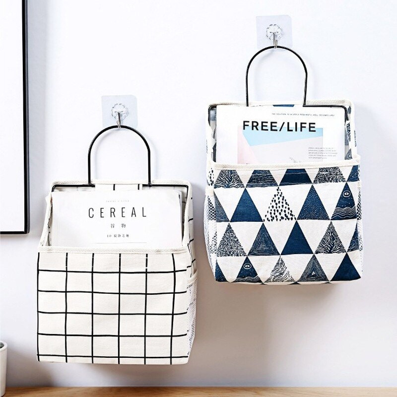 Viseća torba za pohranu Organizator Zidna košara za pohranu Džepna kutija za pohranu s ručkom Kuka Kozmetička torba za pohranu za kućnu kuhinju