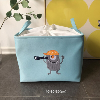 Összecsukható piszkos ruhák mosókosár fogantyúval, négyzet alakú tároló vödörrel otthoni textil babajáték tárolótáska nagy kapacitású