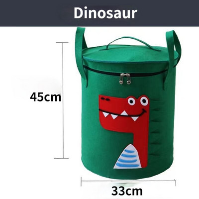 Coș de depozitare pentru animale din desene animate, elefant, leu, dinozaur cu capac, găleată de depozitare, jucărie pliabilă, instrument pentru containere pentru articole diverse