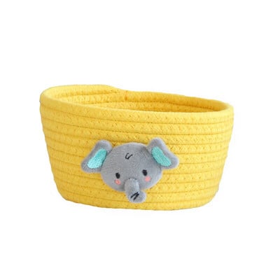 Životinje iz crtanih filmova, ručno izrađena tkana košara za pohranu, dječje igračke, stolni organizator, sitnice, slatki lav, kutija za pohranu, uređenje stola za dječju sobu