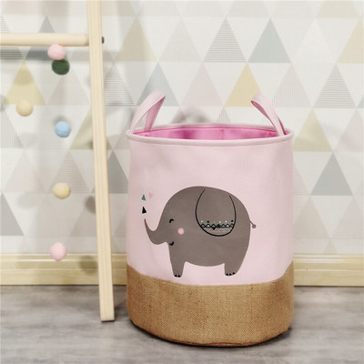 Coș de rufe rezistent la apă Jucării pentru copii Organizator de haine Coș de depozitare Coș mare de haine din bumbac Depozitare articole diverse