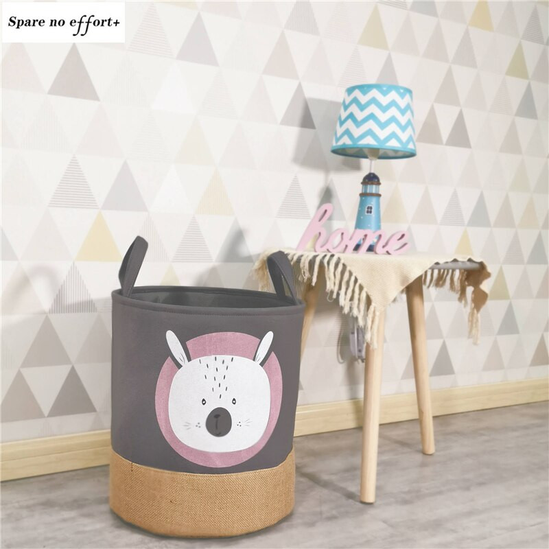 Coș de rufe rezistent la apă Jucării pentru copii Organizator de haine Coș de depozitare Coș mare de haine din bumbac Depozitare articole diverse